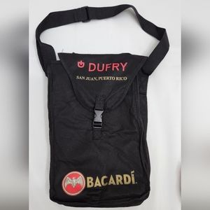 Bacardi 4-Bottle Tote Bag. Black. Preowned